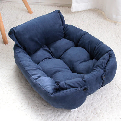 coussin chien bleu 