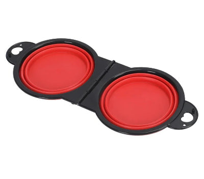gamelle chien pliable rouge 