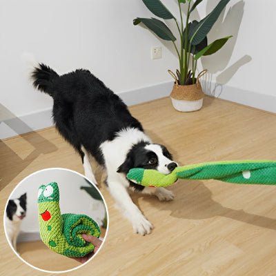  Ce jouet à mâcher pour chien contient un couineur intégré pour stimuler l'intérêt de votre chien et l'aider à se détendre. 