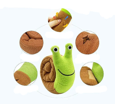jouet pour chien peluche  escargot  votre chien  développe des bonnes habitudes d'hygiène.